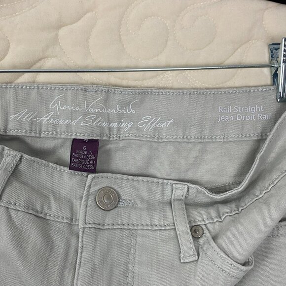 Gloria Vanderbilt Capris 2 LOT Teal Blue and Taupe Size 6 - Picture 7 of 12